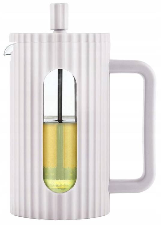 ZAPARZACZ DO HERBATY KAWY ZIÓŁ DZBANEK TŁOKOWY FRENCH PRESS KREMOWY 600 ml