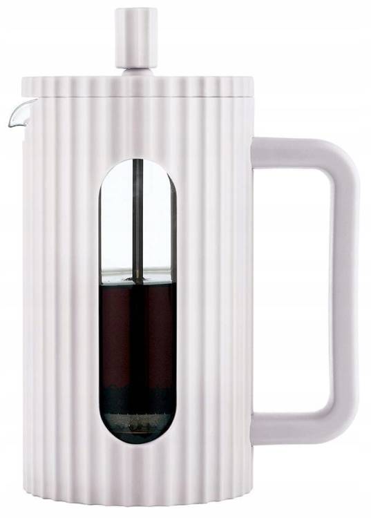 ZAPARZACZ DO HERBATY KAWY ZIÓŁ DZBANEK TŁOKOWY FRENCH PRESS KREMOWY 600 ml