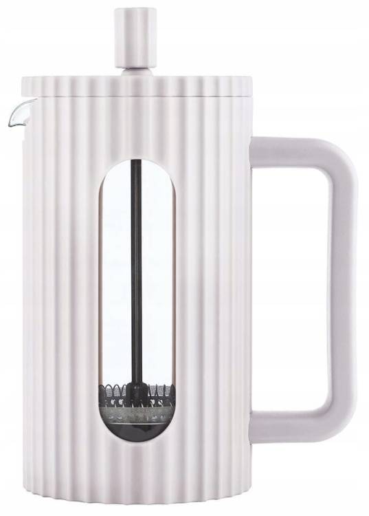 ZAPARZACZ DO HERBATY KAWY ZIÓŁ DZBANEK TŁOKOWY FRENCH PRESS KREMOWY 600 ml