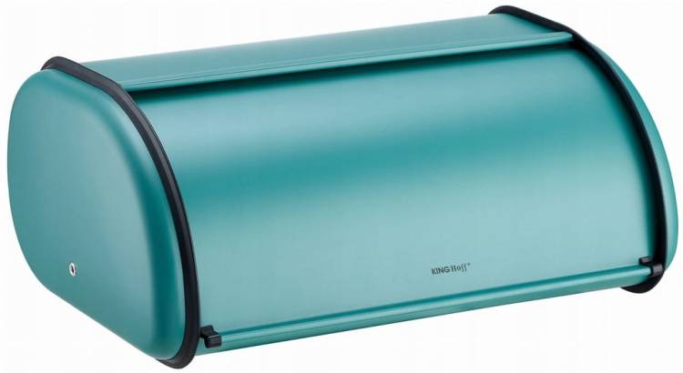 Chlebak stalowy duży 44cm matowy ZIELONY KINGHOFF KH-1867