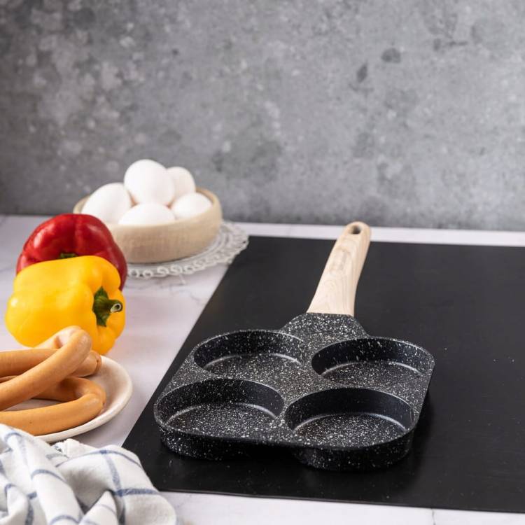 Patelnia z powłoką Marmurkową 4 sekcje czarna Jajek Placuszków KLAUSBERG