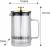 Zaparzacz do kawy herbaty szklany 1litr French Press złoty KLAUSBERG KB7760