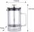 Zaparzacz do kawy herbaty szklany 0,6 L French Press Srebrny KLAUSBERG 7757