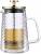 Złoty Zaparzacz do kawy herbaty szklany 0,6 Lit French Press KLAUSBERG 7766