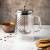Srebrny Zaparzacz do kawy herbaty szklany 0,6 L French Press KLAUSBERG 7763