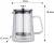 Srebrny Zaparzacz do kawy herbaty szklany 0,6 L French Press KLAUSBERG 7763
