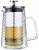 Srebrny Zaparzacz do kawy herbaty szklany 1 Lit French Press KLAUSBERG 7764