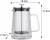 Srebrny Zaparzacz do kawy herbaty szklany 1 Lit French Press KLAUSBERG 7764