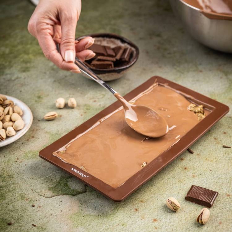 Foremka silikonowa do Dubajskiej czekolady KINGHoff 10 kostek 25x13.5 cm