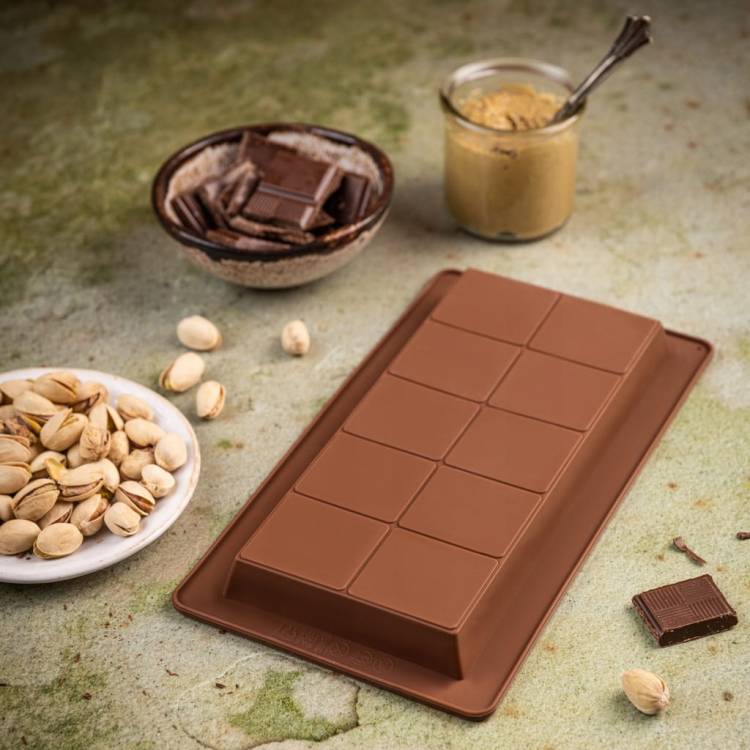 Foremka silikonowa do Dubajskiej czekolady KINGHoff 10 kostek 25x13.5 cm