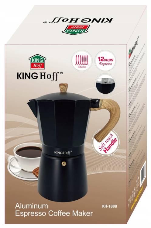Kawiarka Zaparzacz do Kawy KINGHoff KH-1888 Indukcja 12 Filiżanek Espresso