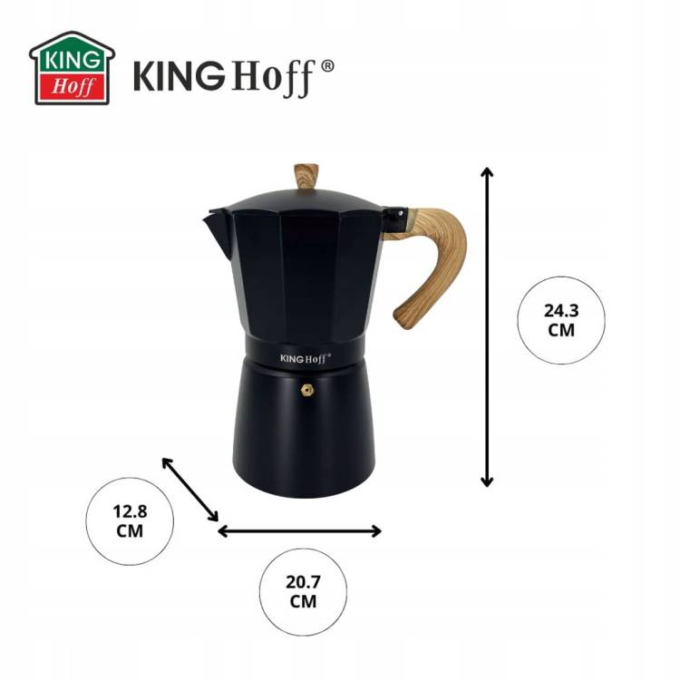 Kawiarka Zaparzacz do Kawy KINGHoff KH-1888 Indukcja 12 Filiżanek Espresso