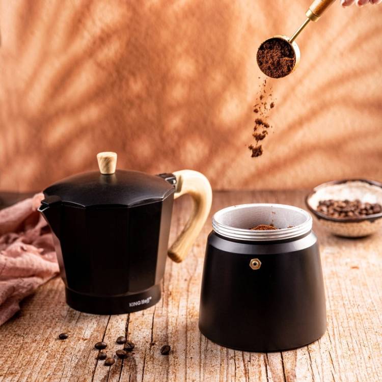 Kawiarka Zaparzacz do Kawy KINGHoff KH-1888 Indukcja 12 Filiżanek Espresso