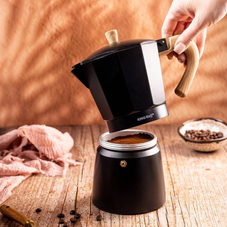 Kawiarka Zaparzacz do Kawy KINGHoff KH-1888 Indukcja 12 Filiżanek Espresso