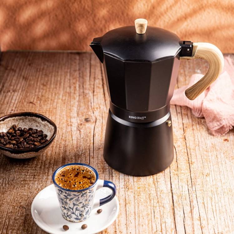 Kawiarka Zaparzacz do Kawy KINGHoff KH-1888 Indukcja 12 Filiżanek Espresso