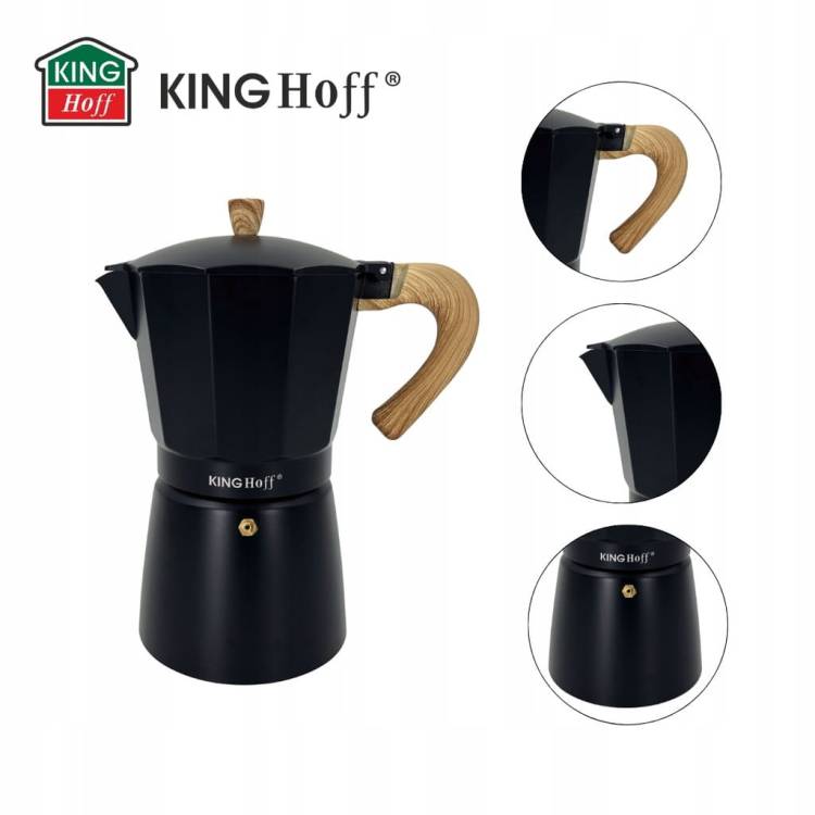 Kawiarka Zaparzacz do Kawy KINGHoff KH-1888 Indukcja 12 Filiżanek Espresso