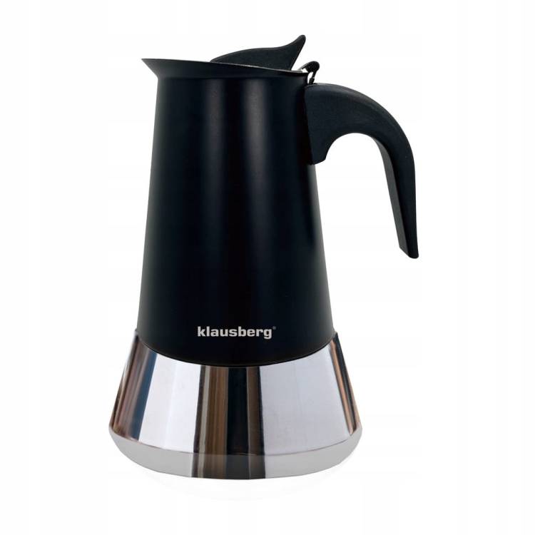 Kawiarka Klausberg KB7845 stalowa do indukcji Gaz espresso 6 filiżanek Kawy