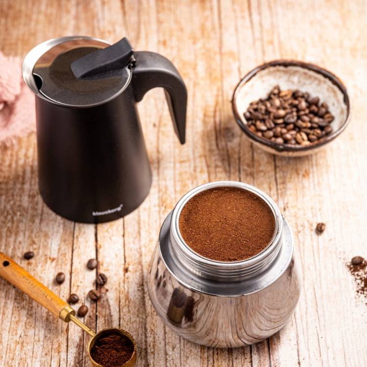 Kawiarka Klausberg KB7846 stalowa do indukcji Gaz espresso 9 filiżanek Kawy