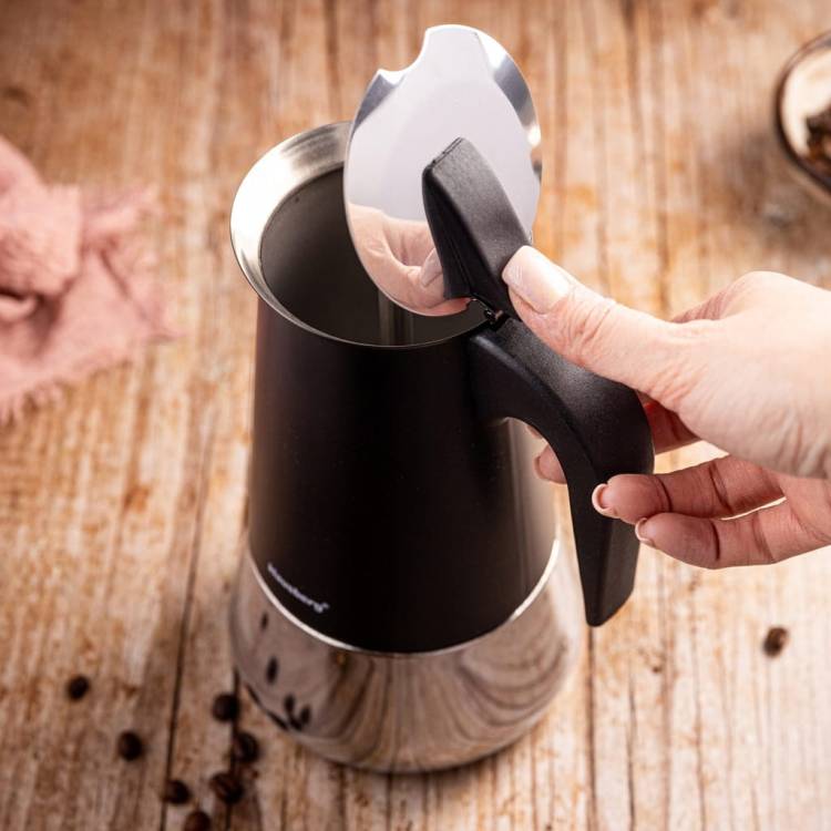 Kawiarka Klausberg KB-7847 stalowa indukcja Gaz espresso 12 filiżanek Kawy