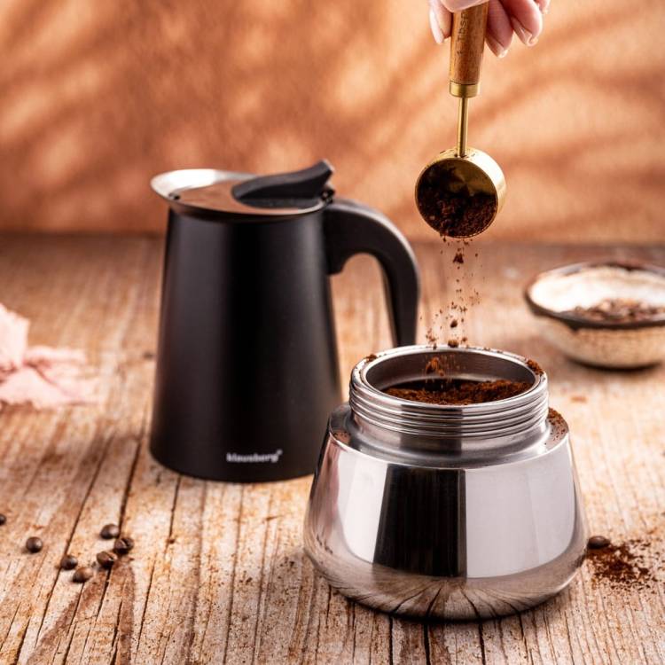 Kawiarka Klausberg KB-7847 stalowa indukcja Gaz espresso 12 filiżanek Kawy