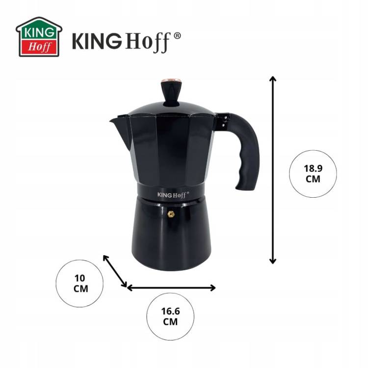 Kawiarka Zaparzacz KINGHoff KH-1883 6 filiżanek Do indukcji Espresso 300 ml