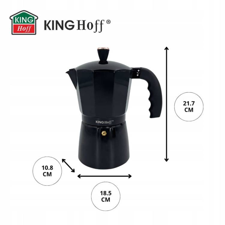 Kawiarka Zaparzacz KINGHoff KH-1884 9 filiżanek Do indukcji Espresso 450 ml