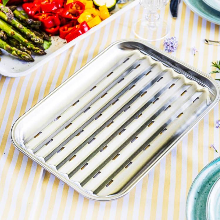 Taca do Grillowania ze Stali Nierdzewnej 34,2x24,5 cm Grill KINGHoff 1916