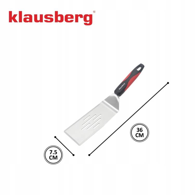 KLAUSBERG KB-7897 Łopatka grillowa 36 cm stal nierdzewna BBQ Do Grila Duża