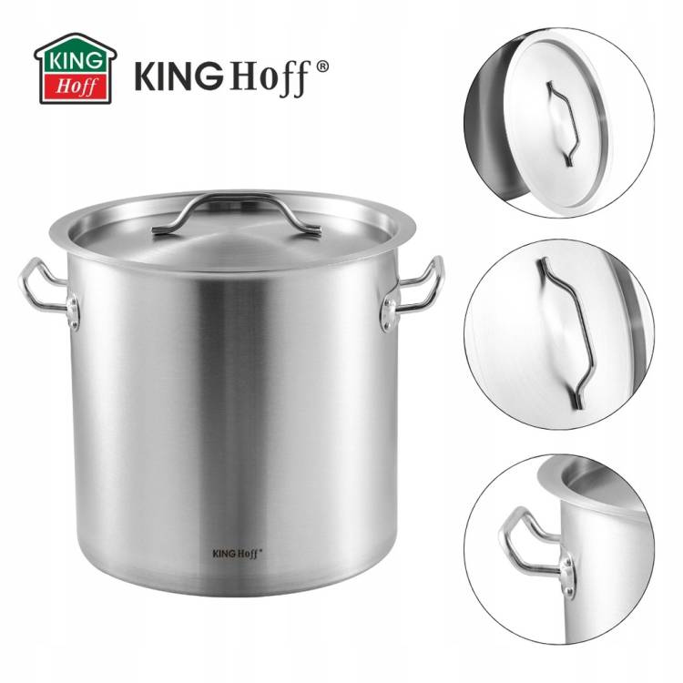 KINGHoff KH-1962 Garnek Gastronomiczny 21L stal nierdzewna indukcja GAZ