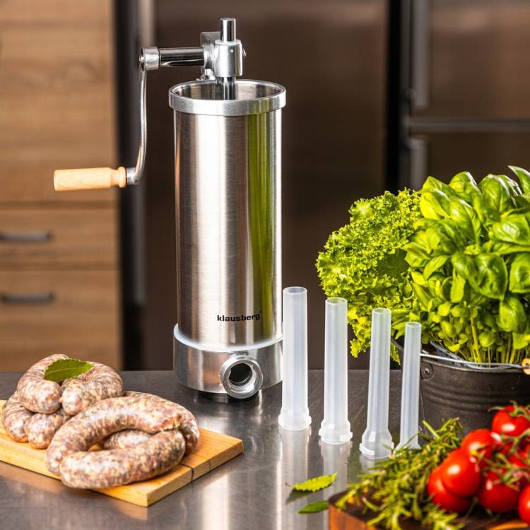 NADZIEWARKA do kiełbas 3 kg stal nierdzewna Maszynka Szpryca KLAUSBERG