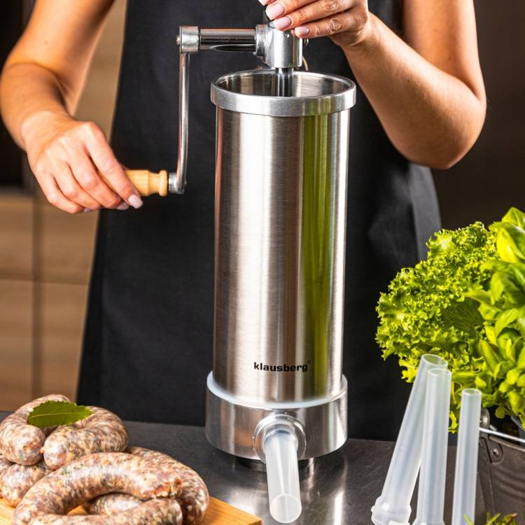 NADZIEWARKA do kiełbas 3 kg stal nierdzewna Maszynka Szpryca KLAUSBERG