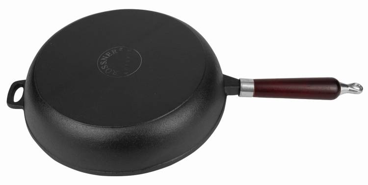 PATELNIA ŻELIWNA 28 cm Ciężka z Pokrywą Odkręcana Rączka INDUKCJA GAZ