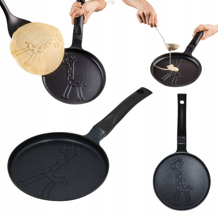 Patelnia 18 cm do pankejków Klausberg KB7975 żyrafa indukcja Gaz non-stick
