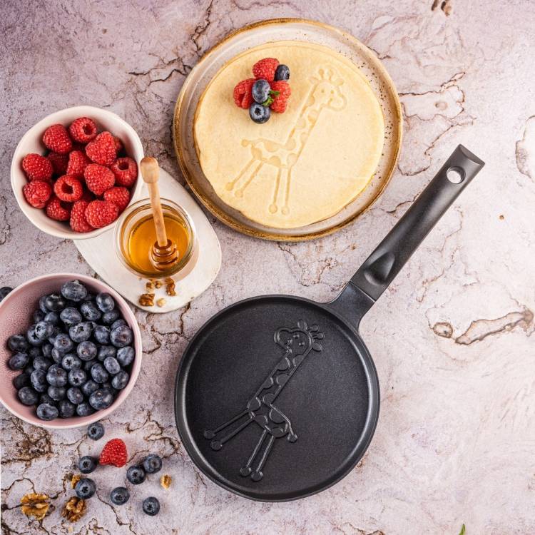 Patelnia 18 cm do pankejków Klausberg KB7975 żyrafa indukcja Gaz non-stick