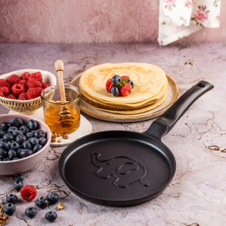 Patelnia do naleśników 18 cm KLAUSBERG indukcja powłoka non-stick SŁONIK