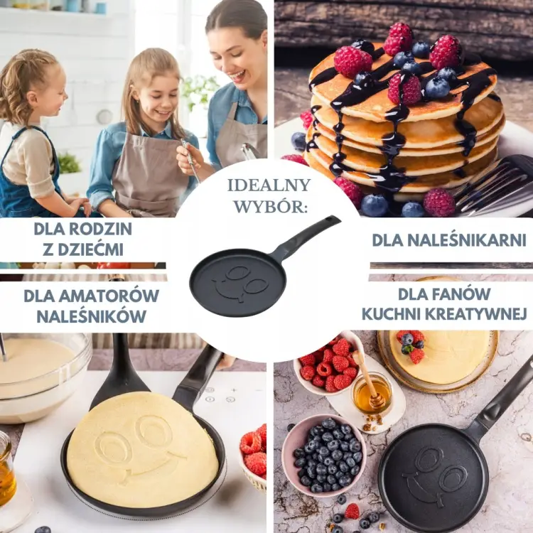 Klausberg KB-7971 – patelnia naleśnikowa Ø18 cm UŚMIECH, non-stick indukcja