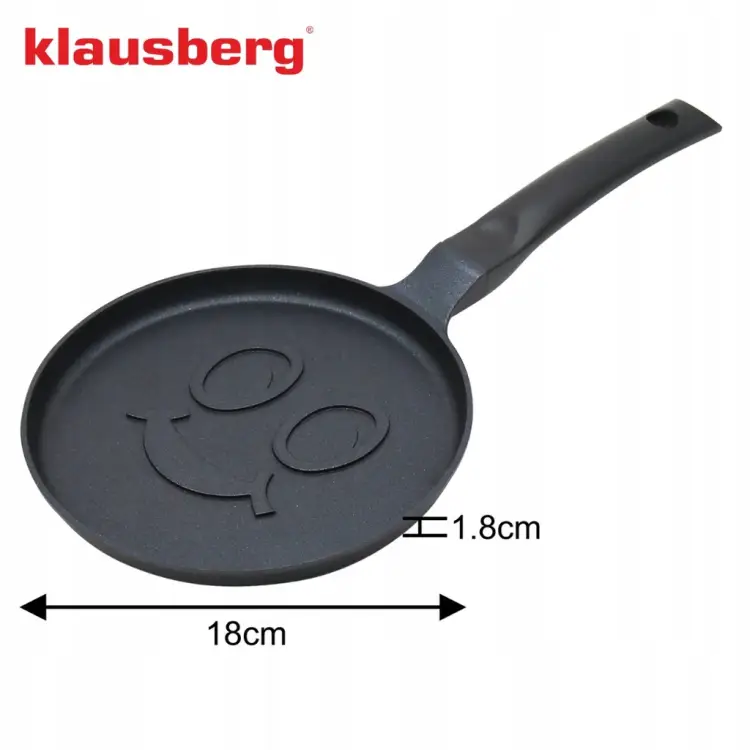 Klausberg KB-7971 – patelnia naleśnikowa Ø18 cm UŚMIECH, non-stick indukcja