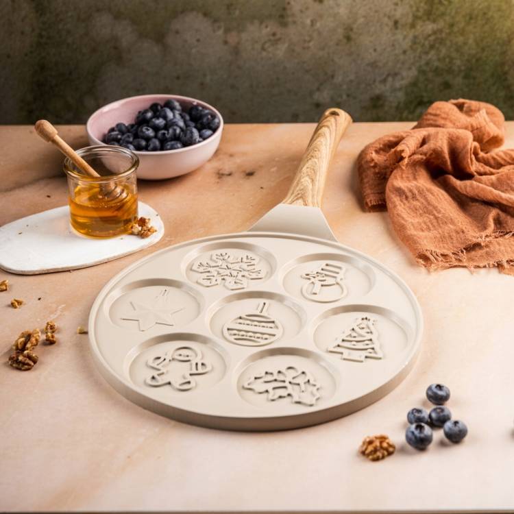 Patelnia do pankejków Klausberg ŚWIĄTECZNA 7 wzorów, indukcja, non-stick