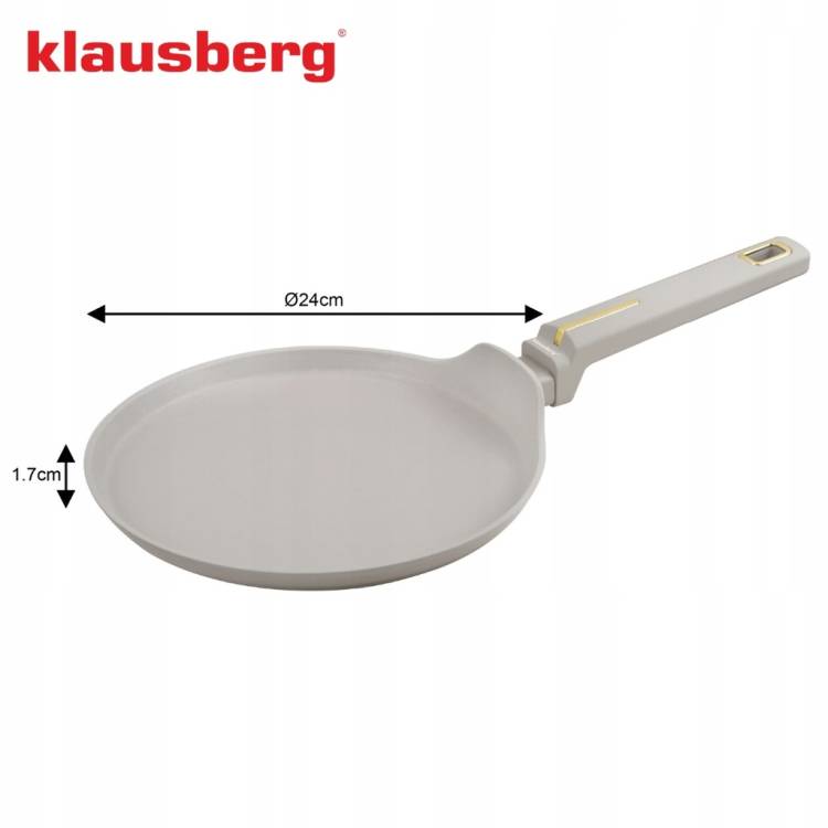 Patelnia do naleśników Klausberg KB7965 24 cm nieprzywierająca indukcja Gaz