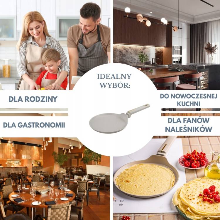 Patelnia do naleśników Klausberg KB7965 24 cm nieprzywierająca indukcja Gaz