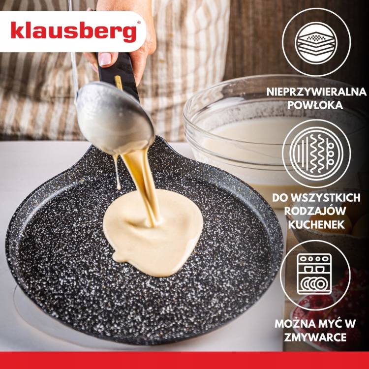 Patelnia do naleśników Klausberg KB7964 24 cm Gaz indukcja nieprzywierająca