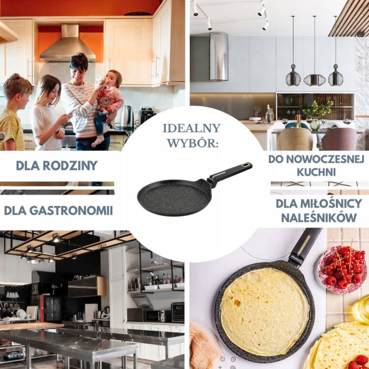 Patelnia do naleśników Klausberg KB7964 24 cm Gaz indukcja nieprzywierająca