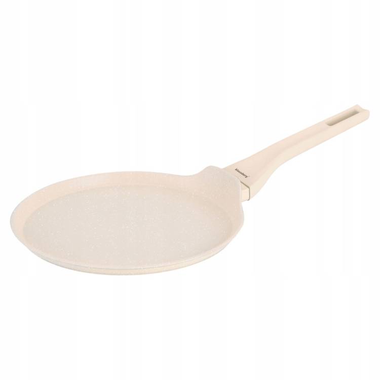 Patelnia do naleśników 24 cm KLAUSBERG KB-7958 kremowa marble, indukcja Gaz