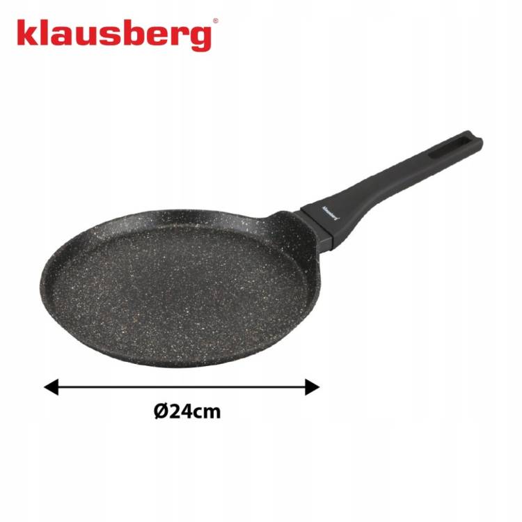 Patelnia naleśnikowa KLAUSBERG KB-7957 24 cm, marmurowa, indukcja Gaz
