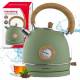 Czajnik elektryczny 1.8L stal 304 RETRO Klausberg KB-9008 Zielony + Drewno