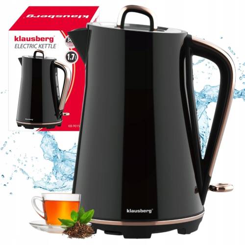 Czajnik elektryczny Klausberg KB-9015 1.7L stal Nierdzewna 304 Czarny