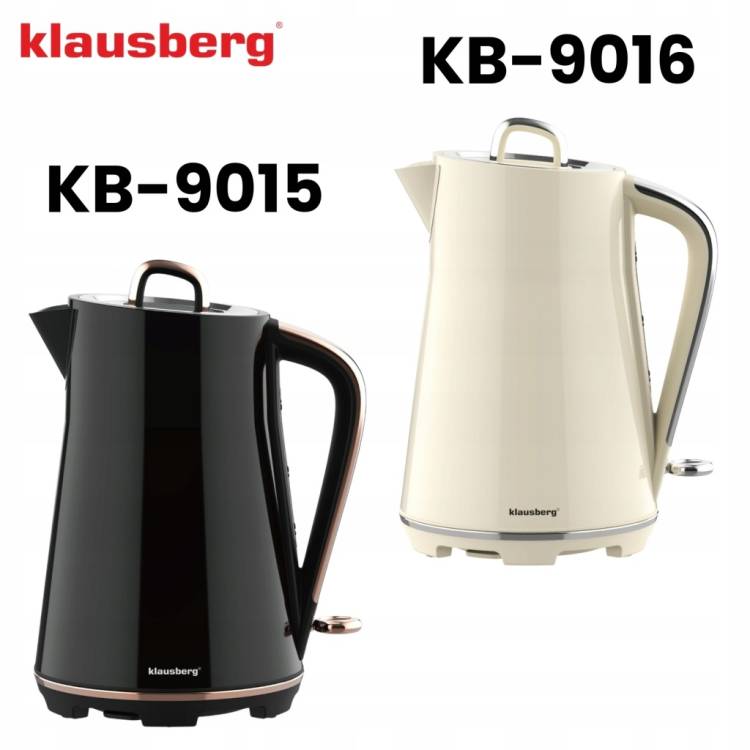 Czajnik elektryczny Klausberg KB-9015 1.7L stal Nierdzewna 304 Czarny