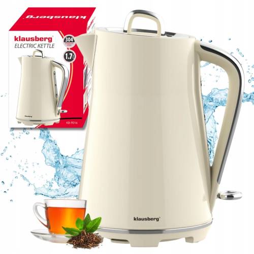 Czajnik elektryczny Klausberg KB-9016 1.7L stal Nierdzewna 304 Kremowy