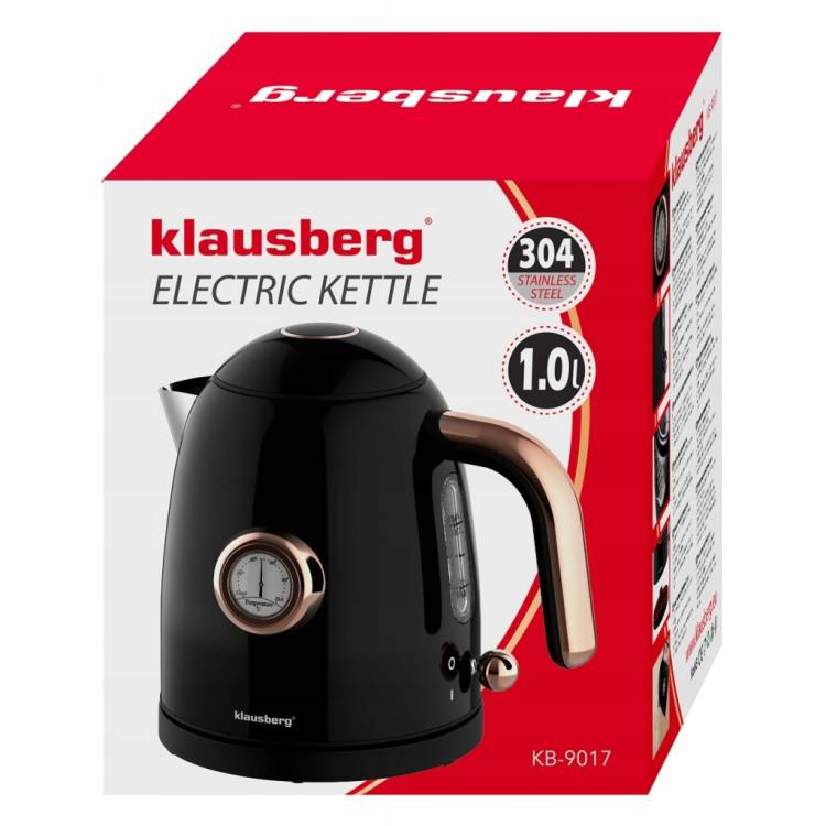 Czajnik elektryczny Klausberg KB-9017 1.0L Retro termometr Bezprzewodowy