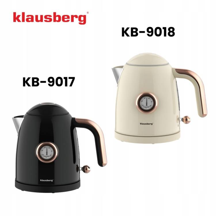 Czajnik elektryczny Klausberg KB-9017 1.0L Retro termometr Bezprzewodowy